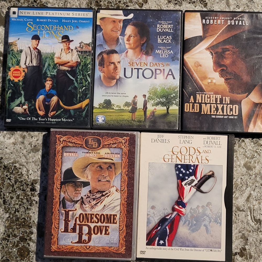 5 Robert Duvall DVD Movies Lot